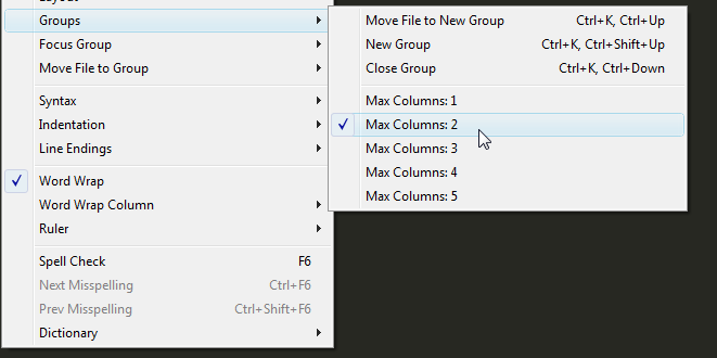 Definindo número de colunas