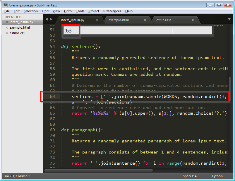 Busca por linha no Goto Anything